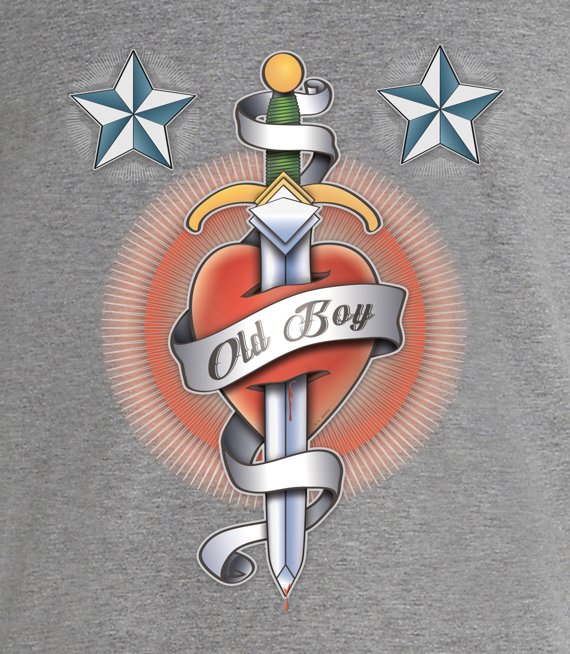 Koszulka z nadrukiem - Old Boy Tattoo Serce 3xl-5xl
