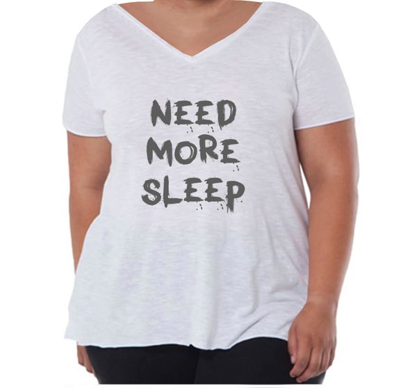 T-shirt z nadrukiem - Need More Sleep (rozm. 44-52)