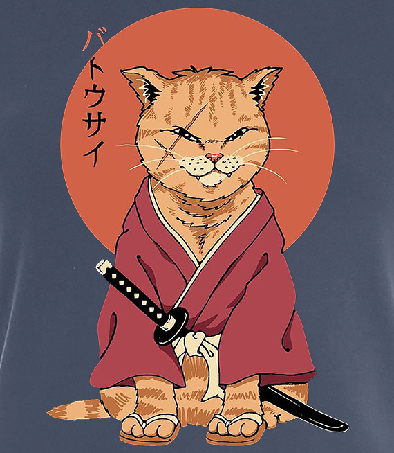 Koszulki z nadrukiem-Neko Battousai