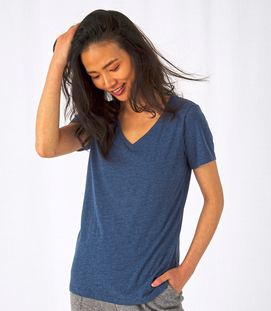 Damska koszulka Triblend V-Neck