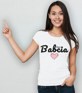 Koszulka damska z nadrukiem - Super Babcia