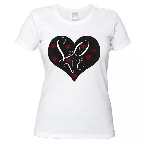 Koszulka damska z nadrukiem - Love Heart