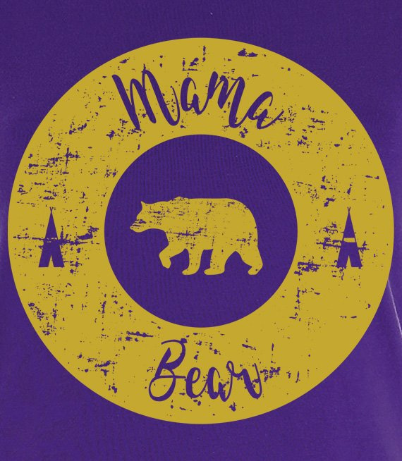 Koszulka damska z nadrukiem - Mama Bear Koło