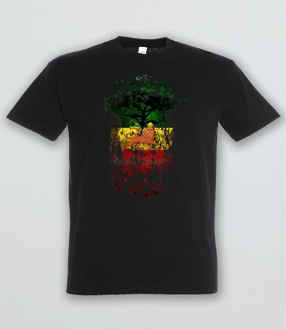 T-shirt z nadrukiem - Rasta Roots Reggae 3xl-5xl 