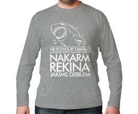 T-shirt z nadrukiem - Nakarm Rekina Jakimś Debilem