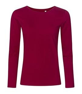 Damska koszulka z okrągłym dekoltem i długim rękawem