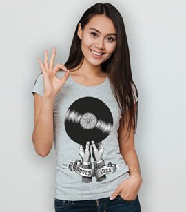 Koszulka damska z nadrukiem - Ave Vinyl