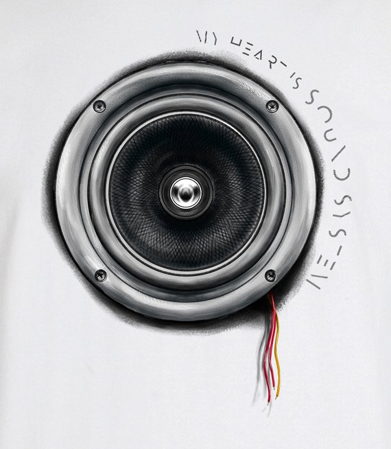 T-shirt z nadrukiem - My Heart Is Sound System