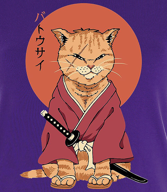 Koszulki z nadrukiem-Neko Battousai