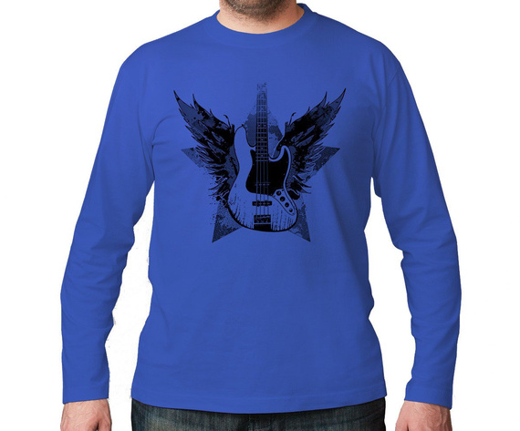 Koszulki z nadrukiem - ROCK AND ROLL (gitara basowa czarna)