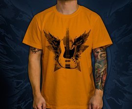 T-shirt z nadrukiem - ROCK AND ROLL (gitara basowa)