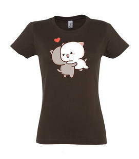 Koszulki z nadrukiem-Cat love jump