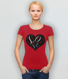 Koszulka damska z nadrukiem - Love Heart