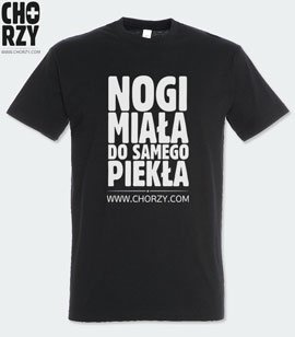 T-shirt z nadrukiem - Nogi miała do samego piekła