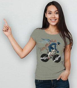 Koszulka damska z nadrukiem - Sound bike