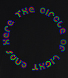 TORBA  z napisem - "THE CIRCLE OF LIGHT ENDS HERE", neon, 200x200 cm, 2013 