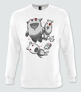 Bluzy bez kaptura  z nadrukiem - Złe misie