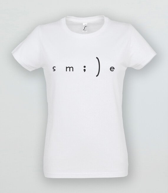 Koszulka damska z nadrukiem - Smile