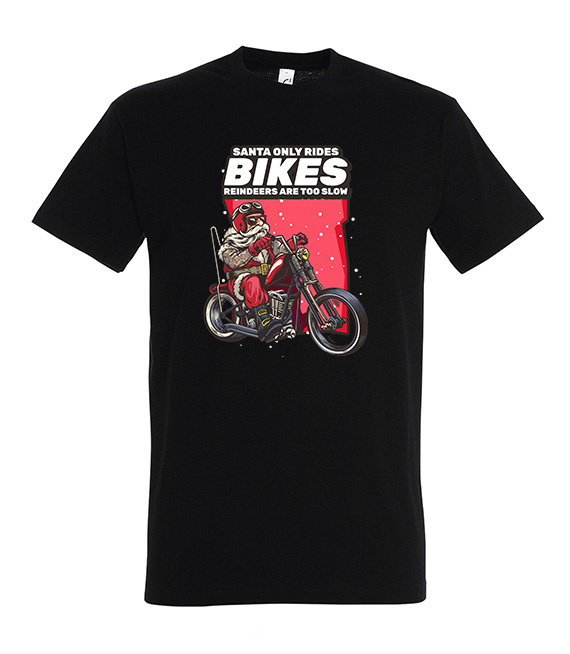 Koszulka z nadrukiem - Motocyklowy Mikołaj