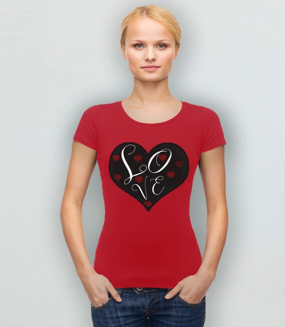 Koszulka damska z nadrukiem - Love Heart
