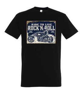 Koszulka męska - RIDE TO LIVE ROCK'N ROLL