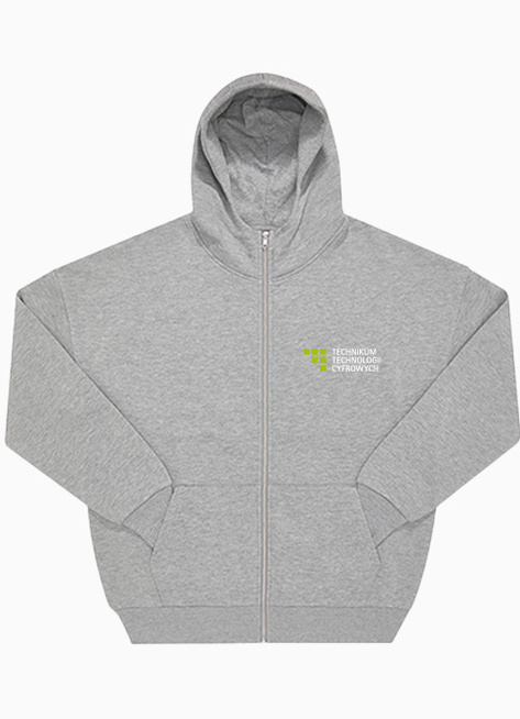 Bluza Unisex z kapturem na zamek - Technikum Technologii Cyfrowych w Szczecinie
