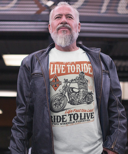 Koszulka męska - LIVE TO RIDE