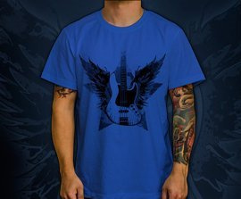 T-shirt z nadrukiem - ROCK AND ROLL (gitara basowa)