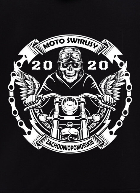 Męska bluza kangurka - MOTO ŚWIRUSY