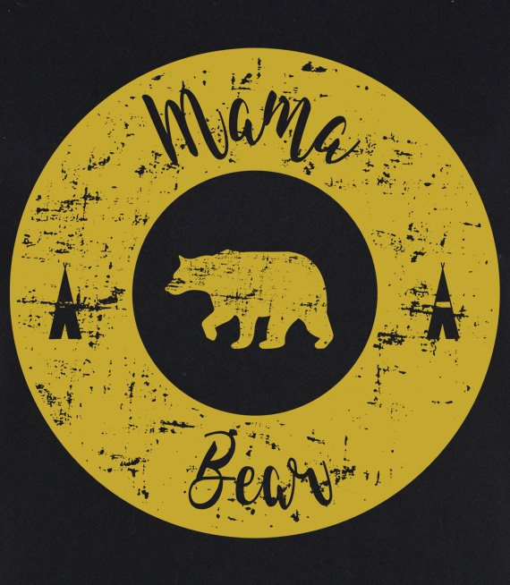 Koszulka damska z nadrukiem - Mama Bear Koło