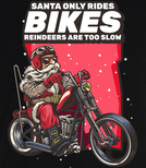 Koszulka z nadrukiem - Motocyklowy Mikołaj