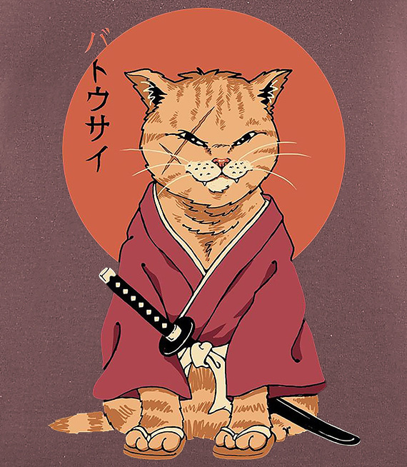 Koszulki z nadrukiem-Neko Battousai