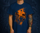 T-shirt z nadrukiem  - Pomarańczowa Czaszka