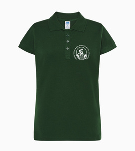 Koszulka Damskia Polo - technik żywienia i usług gastronomicznych "TŻUG" - kolor CIEMNO ZIELONY