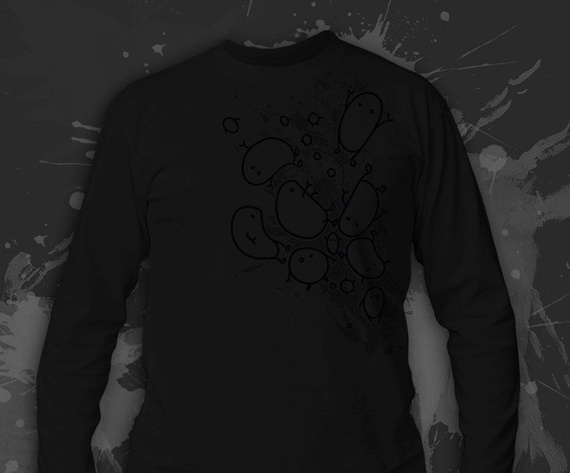 T-shirt z nadrukiem - Stworki 4 (czarny)