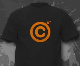T-shirt z nadrukiem - Copyright Registered Trade Mark