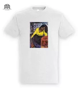 Koszulka z nadrukiem - Kobieta w żółci.