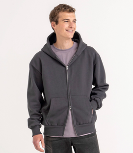 Męska gruba bluza z kapturem - czarna do 5XL - Heavyweight Zoodie-