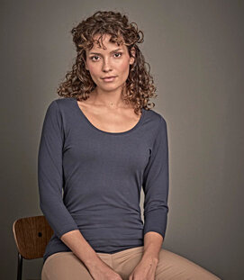 Damska koszulka STRETCH z  rękawem 3/4