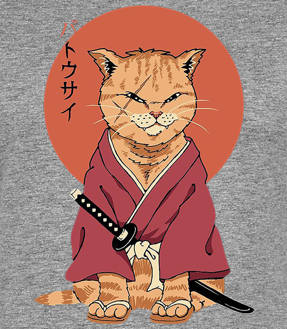 Koszulki z nadrukiem-Neko Battousai