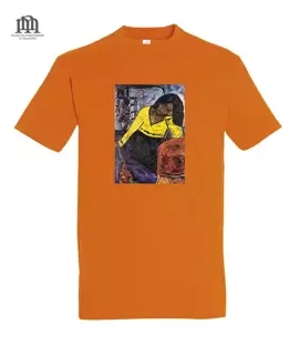 Koszulka z nadrukiem - Kobieta w żółci.