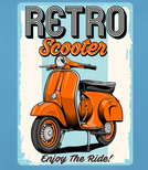 Koszulka męska - RETRO SCOOTER ..enjoy the ride !