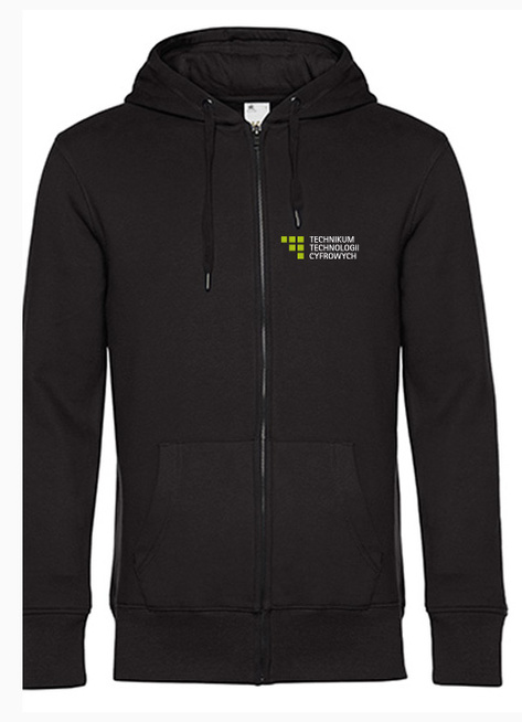 Bluza Męska z kapturem na zamek - Technikum Technologii Cyfrowych w Szczecinie