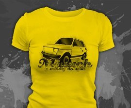 Koszulka damska z nadrukiem - Maluch, 3 minuty do setki