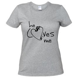 Koszulka damska z nadrukiem - He Loves Me