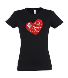 Koszulka damska z nadrukiem - Best Mama Ever 1