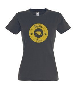 Koszulka damska z nadrukiem - Mama Bear Koło