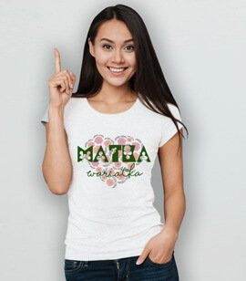 Koszulka damska z nadrukiem - Matka Wariatka