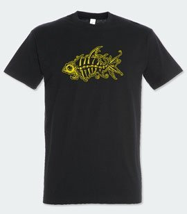 T-shirt z nadrukiem - Biomechanical Fish
