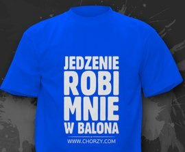 Koszulka z nadrukiem - Jedzenie robi mnie w balona (chorzy.com)